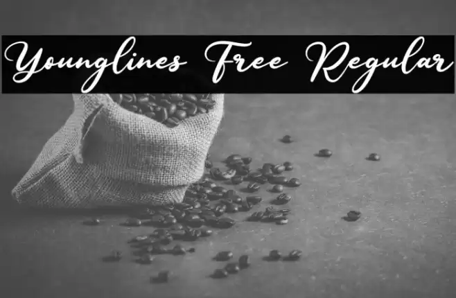 Younglines Free Regular Font examples