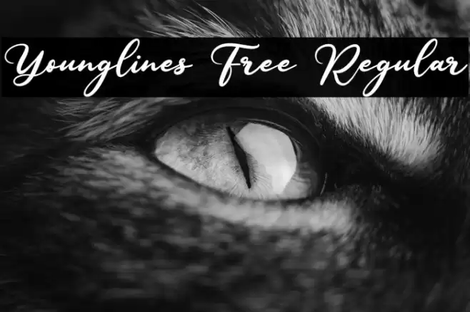 Younglines Free Regular Font examples