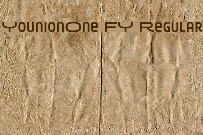 YounionOne FY Regular Font examples