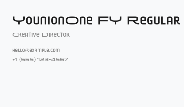 YounionOne FY Regular Business Card
