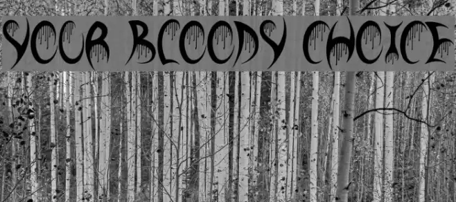 Your Bloody Choice Font examples