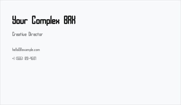 Your Complex BRK Business Card