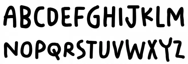 Your Doodle Font フォント 大文字