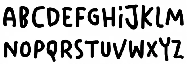 Your Doodle Font フォント 小文字