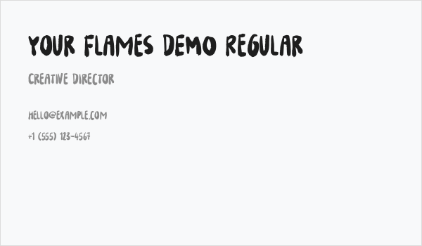 Your Flames DEMO Regular Business Card