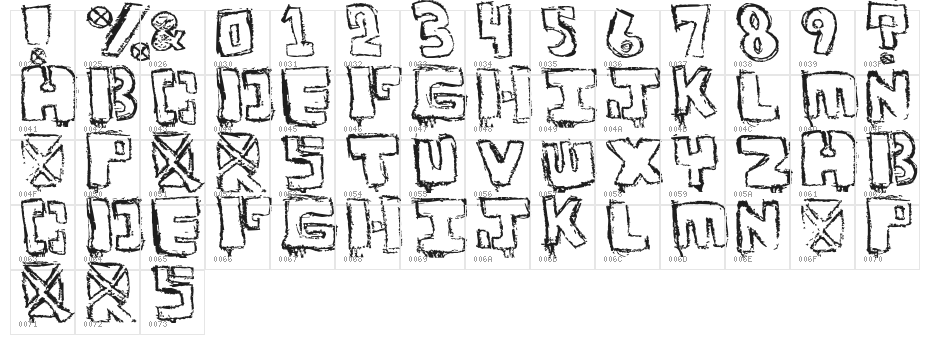 Your Font Character Map