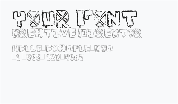 Your Font Business Card