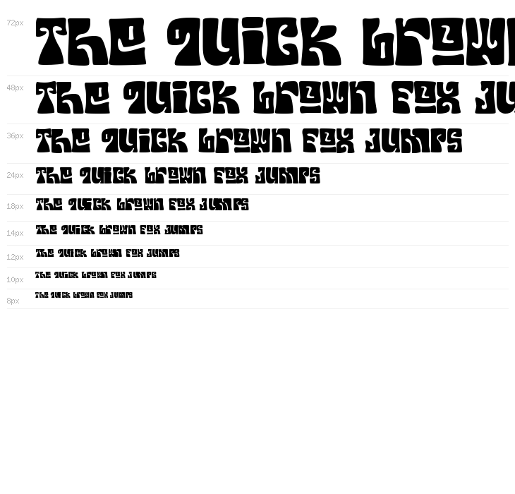 Your Groovy Font Waterfall