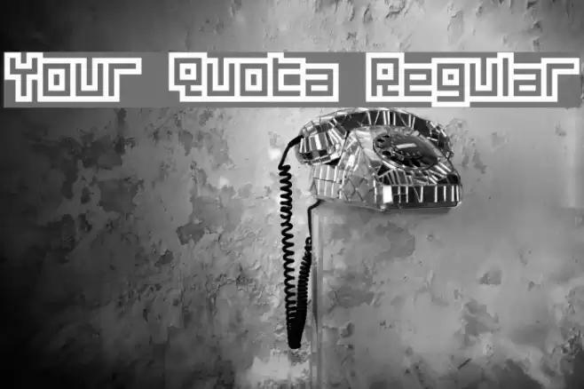 Your Quota Regular Font examples