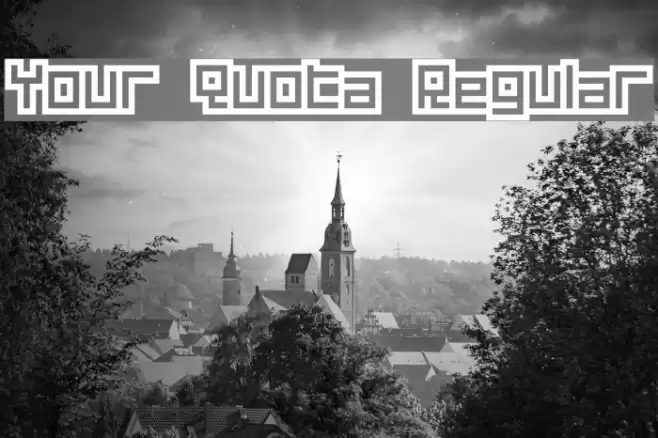 Your Quota Regular Font examples