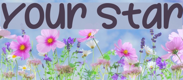 Your Star Font examples