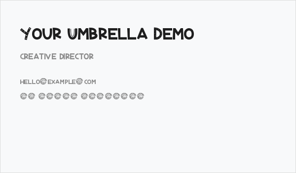Your Umbrella Demo Business Card