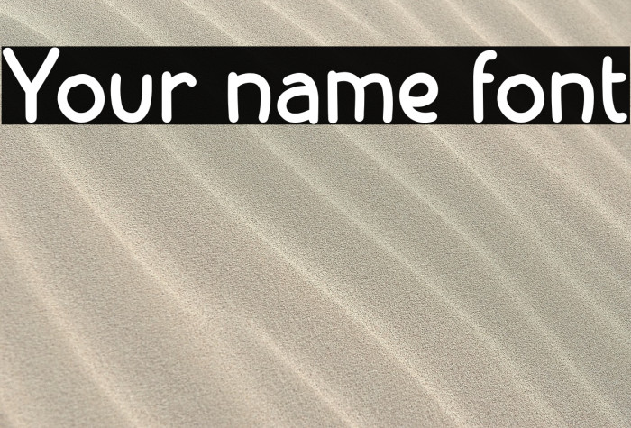 Your name font Example 1