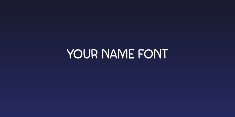 Your name font Social Header