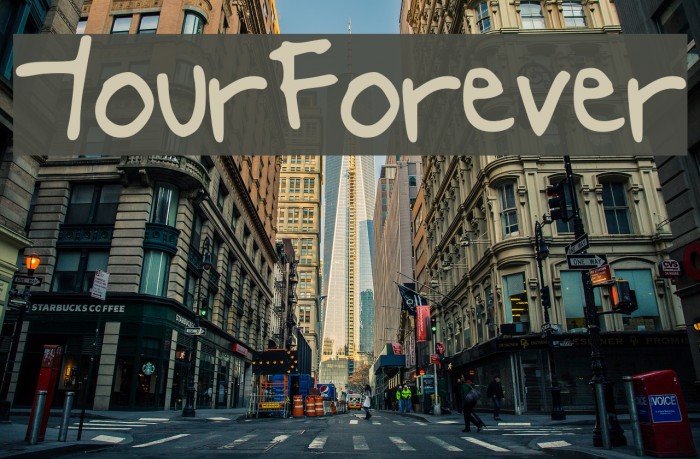 YourForever Font examples