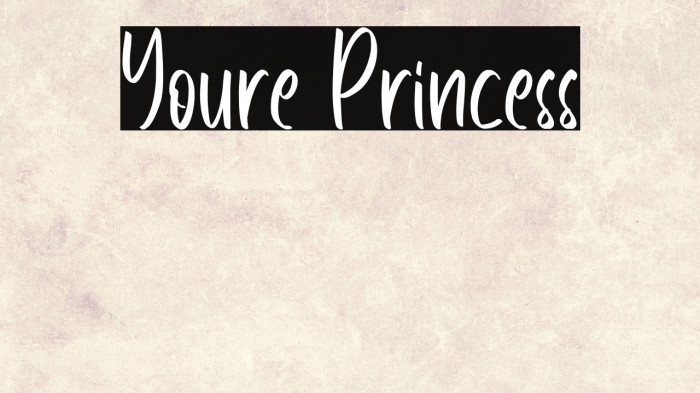 Youre Princess Example 1