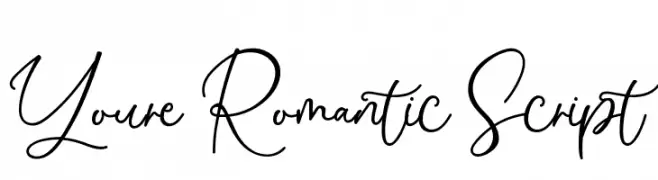 Youre Romantic Script  les polices de caractères gratuit tlcharger