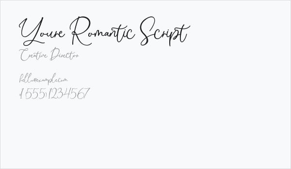 Youre Romantic Script Business Card