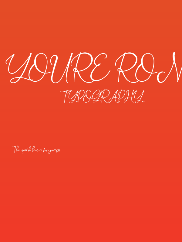 Youre Romantic Script Poster