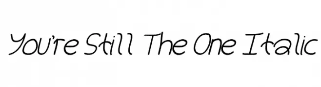 You're Still The One Italic  Fuentes Gratis Descargar