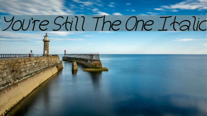 You're Still The One Italic Example 1