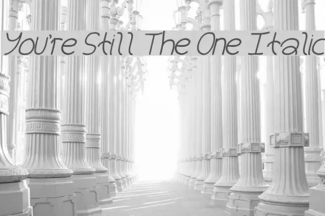 You're Still The One Italic Font examples
