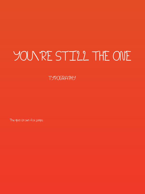 You're Still The One Poster