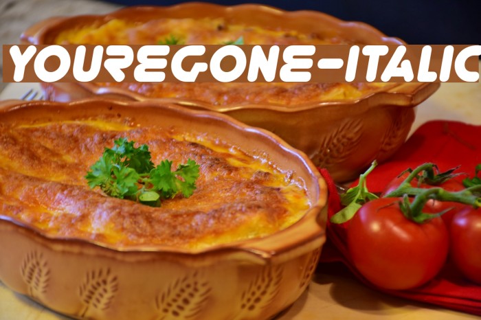 YoureGone-Italic Font examples