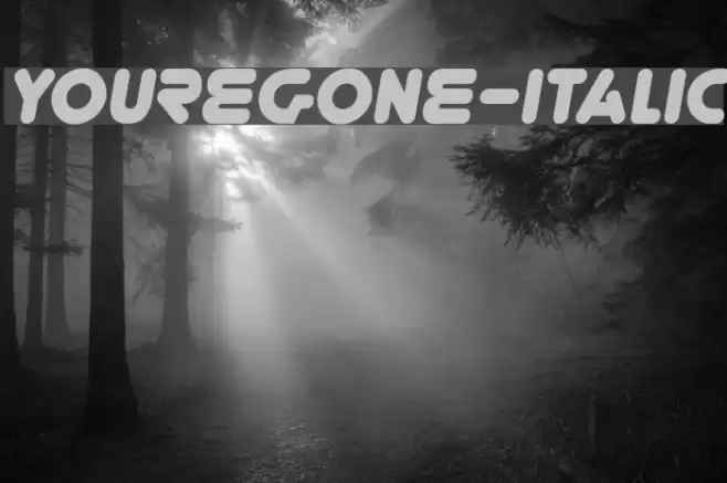 YoureGone-Italic Font examples
