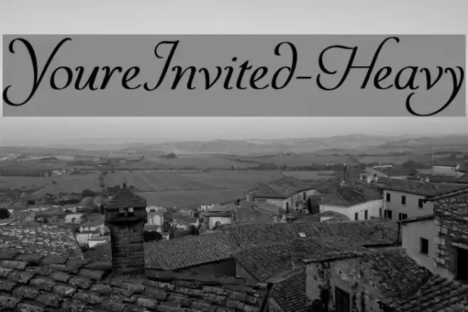 YoureInvited-Heavy Font examples