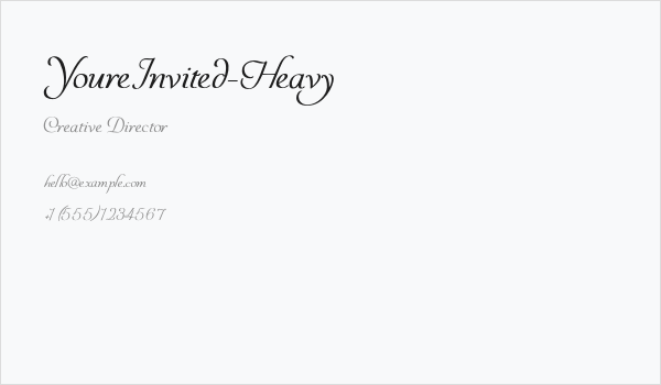 YoureInvited-Heavy Business Card