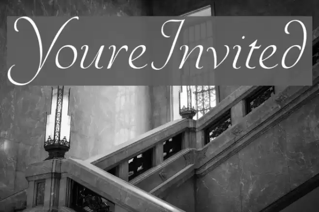 YoureInvited Font examples