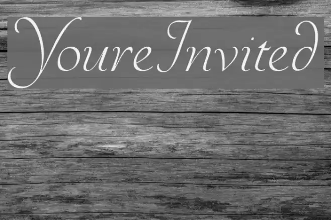 YoureInvited Font examples