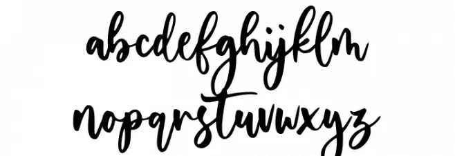 Yourladies Schriftart Kleinbuchstaben