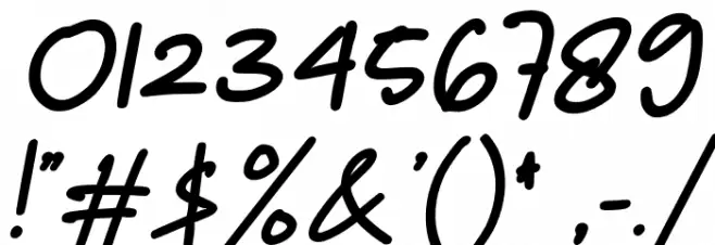 Yournotes-BoldItalic Font OTHER CHARS