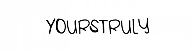YoursTruly  नि: शुल्क फ़ॉन्ट्स डाउनलोड
