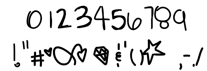 YoursTruly Font OTHER CHARS