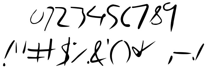 YoursTruly Font OTHER CHARS