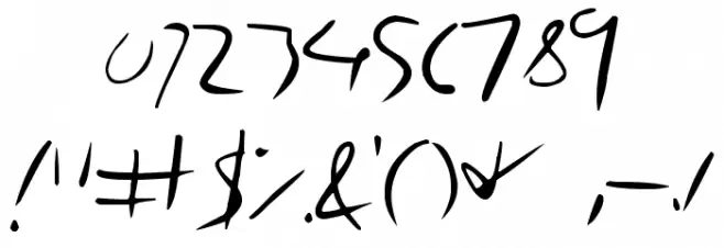 YoursTruly Font OTHER CHARS