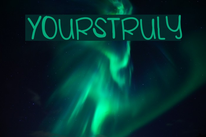 YoursTruly Font examples