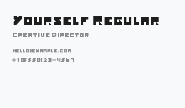 Yourself Regular Business Card