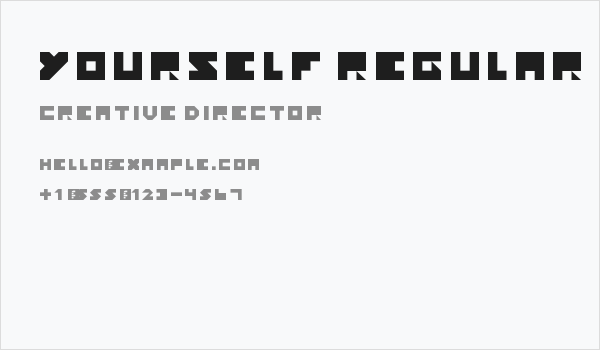 Yourself Regular Business Card