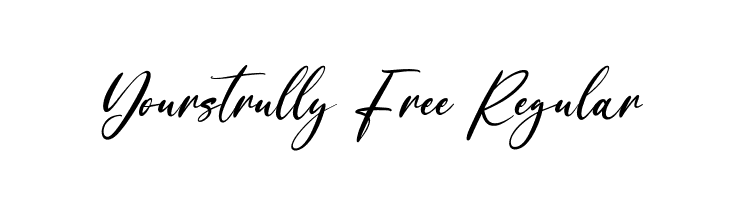 Yourstrully Free Regular  免费字体下载