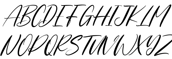 Yourstrully Free Regular Font UPPERCASE