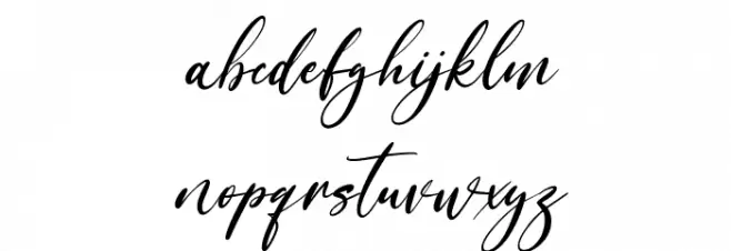 Yourstrully Free Regular Font LOWERCASE