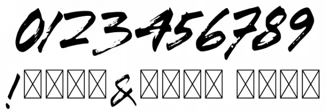 Youth Brush Daylight Font OTHER CHARS