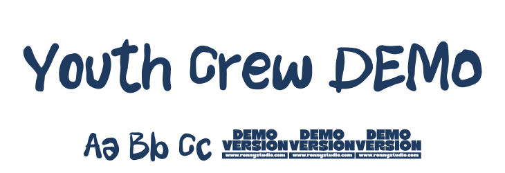 Youth Crew DEMO Font Preview
