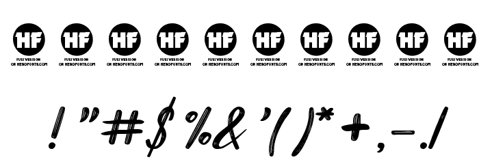 Youth Touch DEMO Regular Font OTHER CHARS