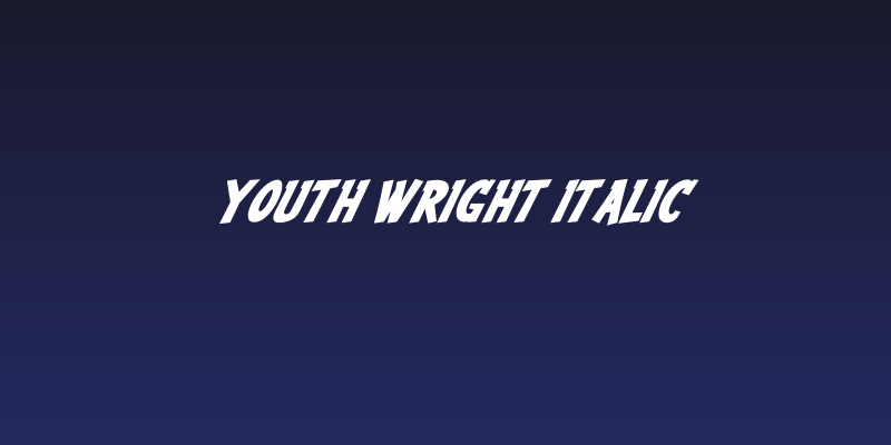Youth Wright Italic Social Header