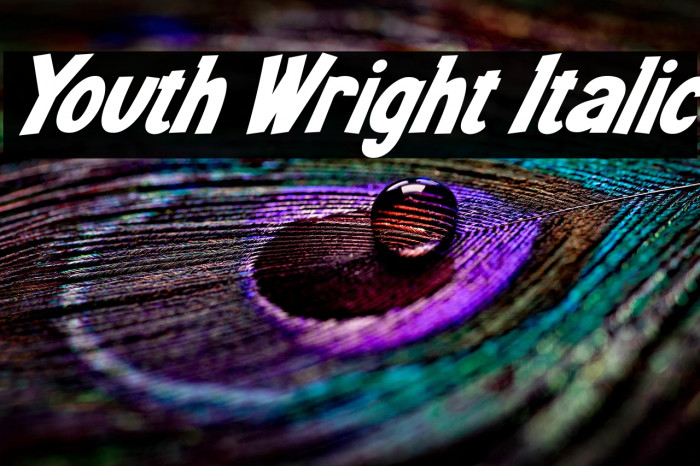 Youth Wright Italic Example 1